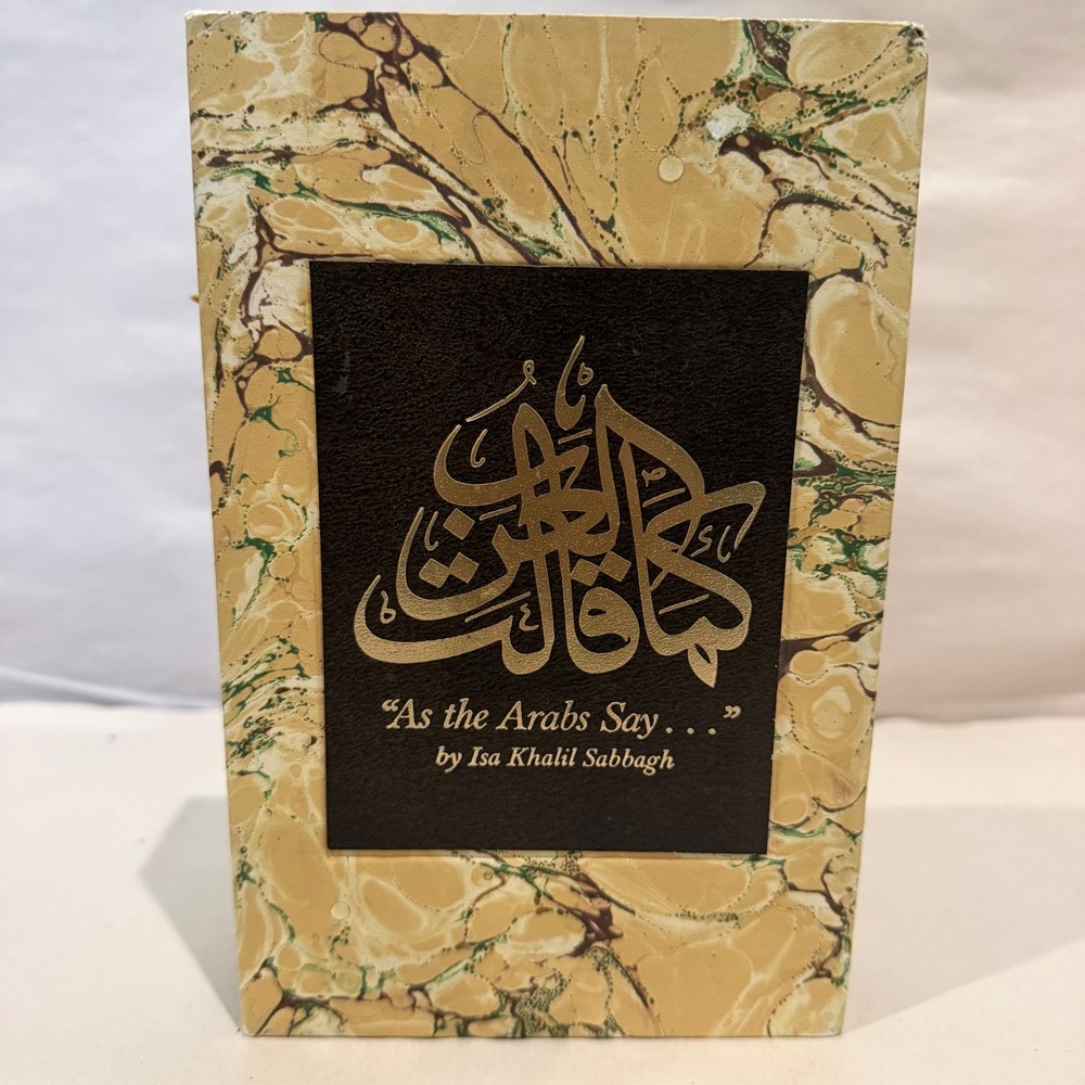 As the Arabs Say Vols 1 2 Isa Khalil Sabbagh First Edition Hardcover Slipcase
